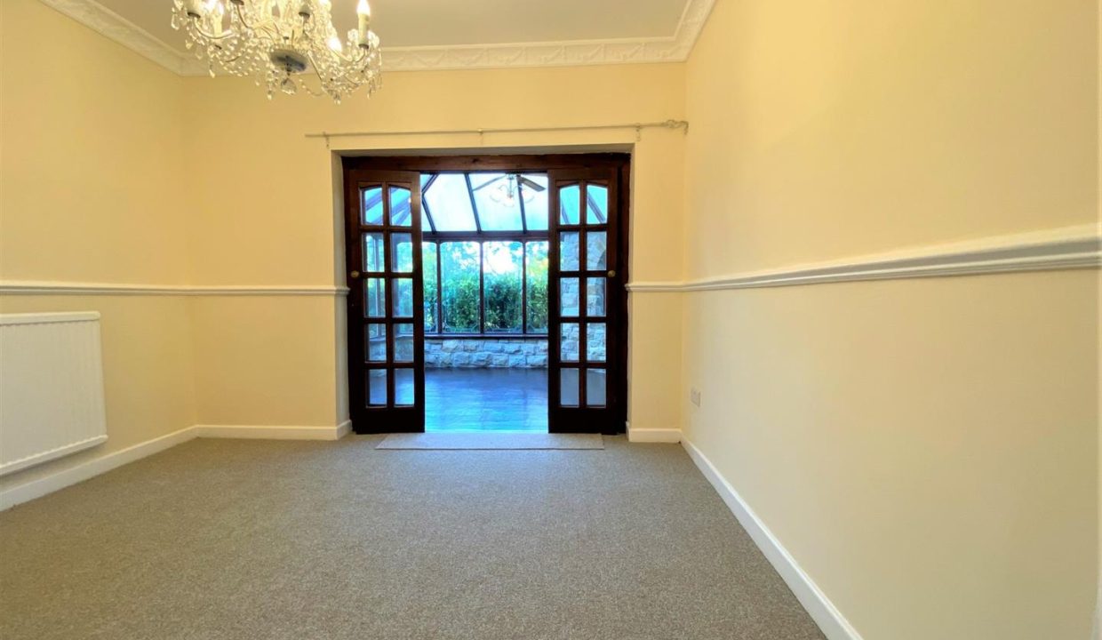 Dining room through to conservatory